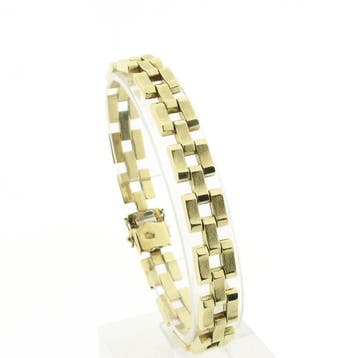 Gouden bismarck schakelarmband, Ophalen of Verzenden