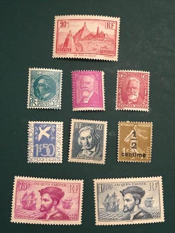 Frankrijk 1933/1934 - Twee jaargangen met Cartier - MNH -, Gestempeld