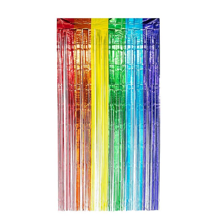 Regenboog Deurgordijn 1m, Hobby en Vrije tijd, Feestartikelen, Nieuw, Verzenden