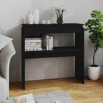 vidaXL Wandtafel 80x30x80 cm bewerkt hout zwart, Huis en Inrichting, Tafels | Bijzettafels, Verzenden, Nieuw