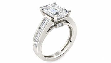 Ring - 14 karaat Witgoud - 2.44ct. tw. Diamant (Lab-grown) -