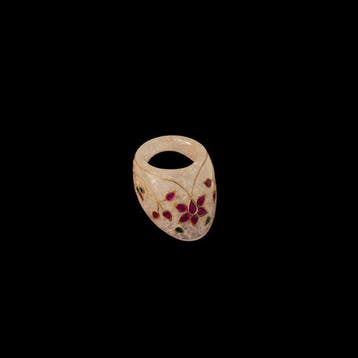 Anneau du pouce darcher en cristal de style moghol -
