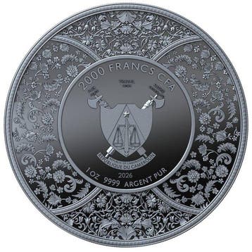 Kameroen. 2000 Francs 2026 Durga Hindu Religion 1 Oz (.999), Postzegels en Munten