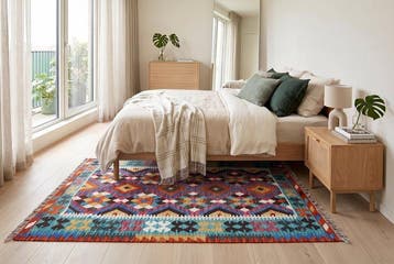 Kilim multicolore - inutilisé - Tapis - 180 cm - 130 cm -