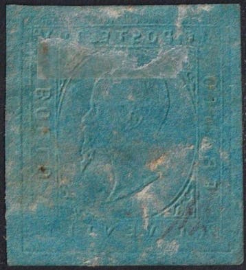 Italiaanse oude staten - Sardinië 1853 - II^ Em. 20 c. Sass, Gestempeld