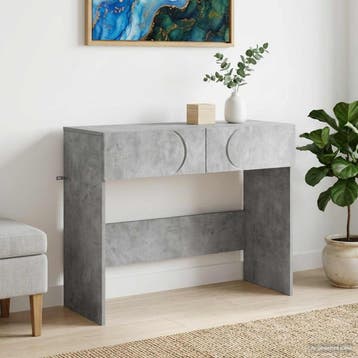 vidaXL Consoletafel Betongrijs 96,5 x 38 x 75 cm Bewerkt, Verzenden, Nieuw
