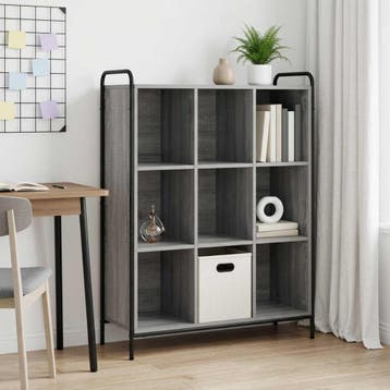 vidaXL Boekenkast 57 x 33 x 111 cm Bewerkt hout Grijs Sonoma, Verzenden, Nieuw