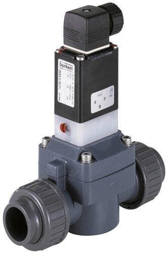 Electrovanne DN 25 Manchons collés sans insert/écrou NC PVC, Verzenden