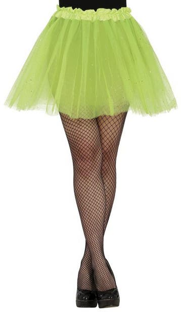 Lichtgroene Tutu Dames Glitter 40cm, Verzenden, Nieuw