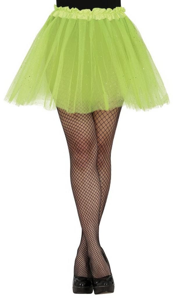 Lichtgroene Tutu Dames Glitter 40cm, Hobby en Vrije tijd, Feestartikelen, Nieuw, Verzenden
