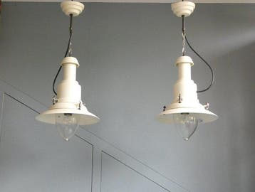 W. K. Wu Products Inc - Lamp (2) - Set van 2 Fisherman, Antiek en Kunst