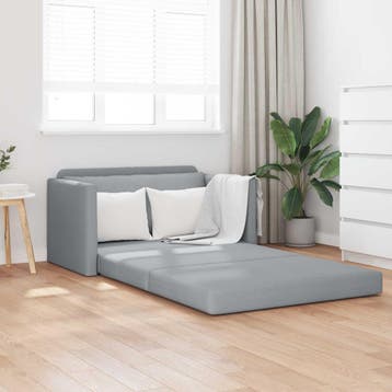 vidaXL Slaapbank / zetel Lichtgrijs 124 x 71 x 78 cm Stof, Huis en Inrichting, Zetels | Zetels, Verzenden, Nieuw