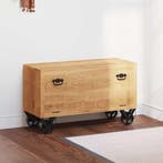 vidaXL Schoenenkast 86x35x55 cm massief mangohout, Verzenden