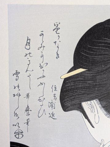 Kitagawa Utamaro - Beauty in front of Mirror - Authentic