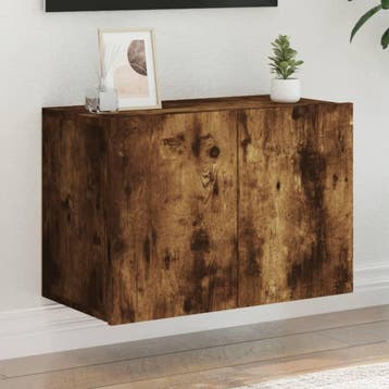 vidaXL Tv-meubel wandgemonteerd 60x30x41 cm gerookt, Huis en Inrichting, Kasten |Televisiemeubels, Verzenden, Nieuw