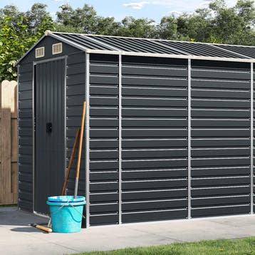vidaXL Tuinschuur 191x725x198 cm gegalvaniseerd staal, Verzenden, Nieuw