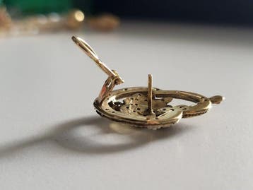 Oorbellen - 18 karaat Geel goud Parel - Robijn, Nieuw