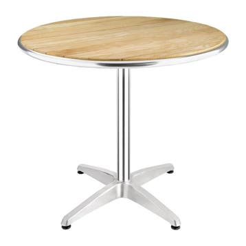Tafel | Hout/Aluminium | Essenhout Blad | Aluminium Frame |, Verzenden