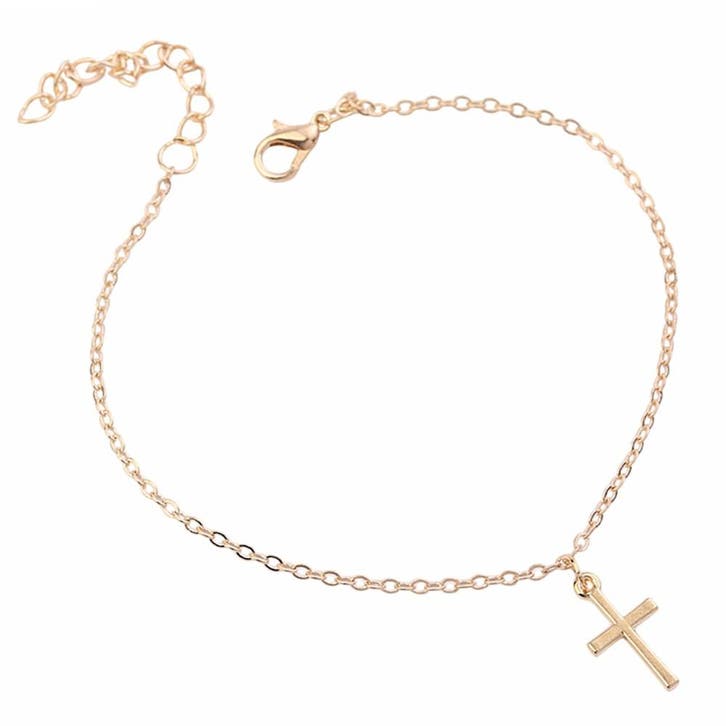 Fako Bijoux - Enkelbandje - Enkelsieraad - Kruisje –, Bijoux, Sacs & Beauté, Bracelets pour cheville & Chaînes pour cheville, Envoi