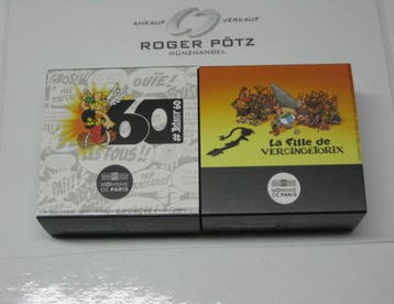 Frankreich 2 x 10 Euro 2019 zilver 60 Jahre Asterix beide..., Postzegels en Munten, Verzenden, België