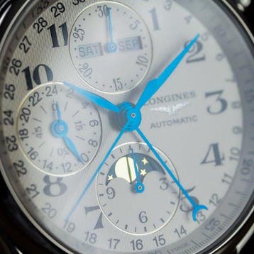 Longines - Master Collection Day Date Moonphase - Zonder, Handtassen en Accessoires