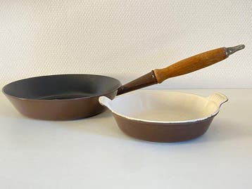Le Creuset - Poêle à frire (2) - Fonte émaillée