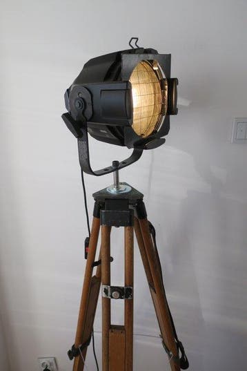 Theater Lamp - Staande lamp - Aluminium, Staal, Hout, Antiek en Kunst