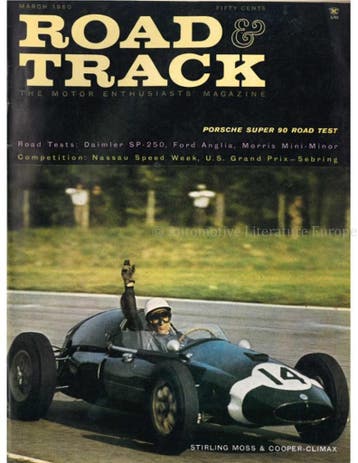 1960 ROAD AND TRACK MAGAZINE MAART ENGELS, Ophalen of Verzenden