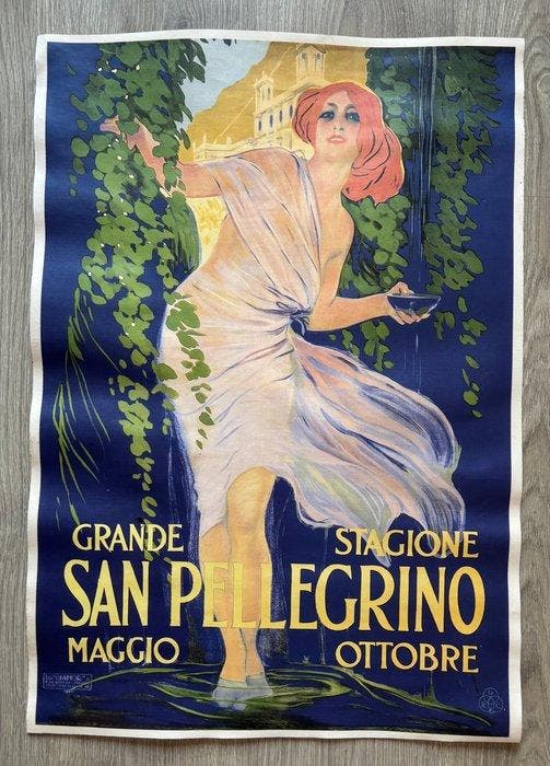 Leopoldo Metlicovitz - Grande Stagione San Pellegrino Maggio, Antiek en Kunst, Kunst | Tekeningen en Fotografie