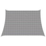 vidaXL Zonneschaduwzeil Antraciet en Wit 3 / 4 x 3 m HDPE, Verzenden, Nieuw