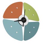 Wandklok Petal Clock veelkleurig, Huis en Inrichting, Verzenden, Nieuw