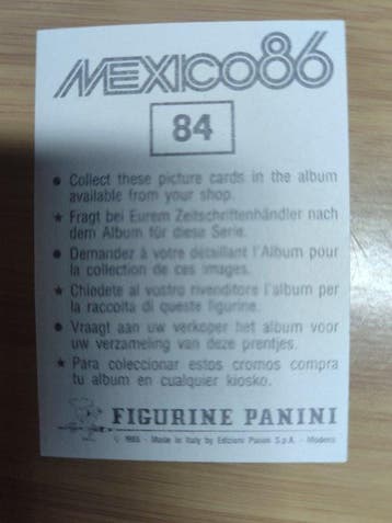 1986 Panini Mexico 86 World Cup Diego Maradona #84 - 1, Nieuw