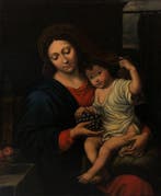 École Française (XIX) - La Madonna du Grappe de Raisin