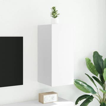 vidaXL Tv-wandmeubel met LED-verlichting 30,5x35x70 cm wit, Verzenden