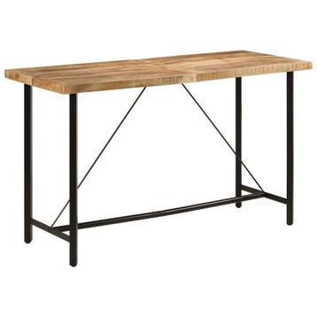 vidaXL Bartafel 180x70x107 cm massief mangohout en ijzer, Huis en Inrichting, Verzenden, Nieuw