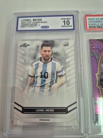 Lotto 2 Carte Gradate Argentina - Lionel Messi CCG 10 Gem, Nieuw