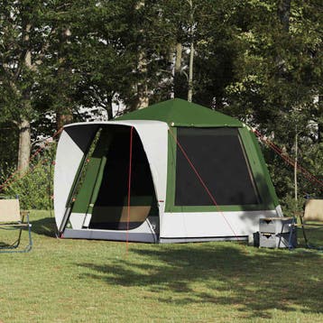 vidaXL Camping Tent 8-persoons Groen Polyester Waterdicht, Caravans en Kamperen, Verzenden, Nieuw