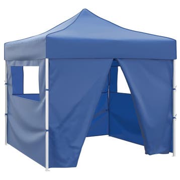 vidaXL Vouwtent met 4 zijwanden 3x3 m blauw, Verzenden, Nieuw