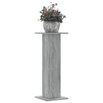 vidaXL Plantenstandaards 2 st 30x30x80 cm bewerkt hout grijs, Tuin en Terras, Verzenden, Nieuw