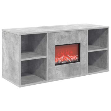 vidaXL Elektrische haard Betonkleurig 100 x 37 x 45,5 cm, Verzenden