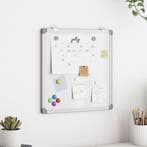 vidaXL Whiteboard magnetisch 60x60x1,7 cm aluminium, Verzenden
