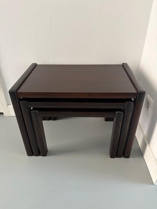 Tables gigognes - Wengé - Trois tables dappoint, Antiquités & Art, Art | Objets design