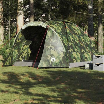 vidaXL Vistent 2-persoons waterdicht camouflage, Verzenden