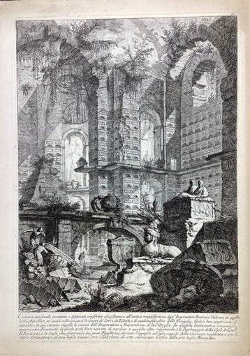 Giovanni Battista Piranesi (1720-1778) - Camera sepolcrale, Antiquités & Art