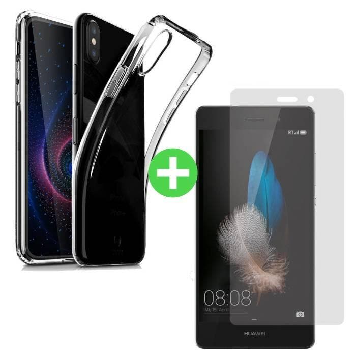 Huawei P20 Transparant TPU Hoesje + Screen Protector, Télécoms, Téléphonie mobile | Housses, Coques & Façades | Marques Autre