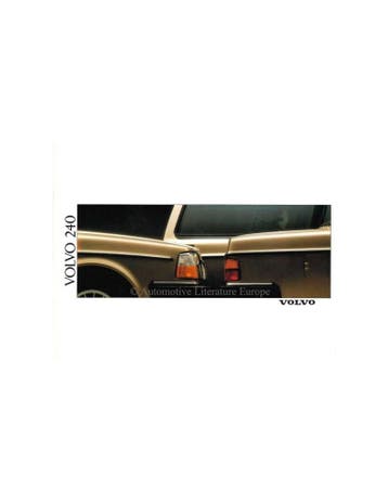 1989 VOLVO 240 BROCHURE NEDERLANDS, Ophalen of Verzenden, Nieuw