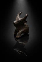 Oud-Romeins bronzen stier-appliqué – Heilig dier montuur –