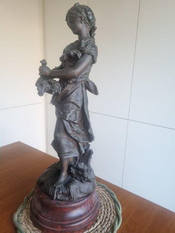 Auguste Moreau (1834-1917) - Sculpture, Les Cerises - 50 cm, Antiquités & Art