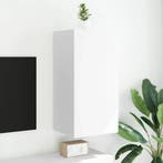 vidaXL Tv-wandmeubel met LED-verlichting 40,5x35x80 cm wit, Huis en Inrichting, Kasten |Televisiemeubels, Verzenden, Nieuw