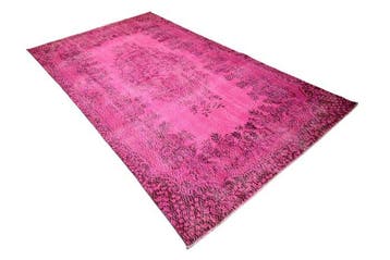 Grote roze vintage - Vloerkleed - 295 cm - 160 cm - met, Huis en Inrichting, Nieuw